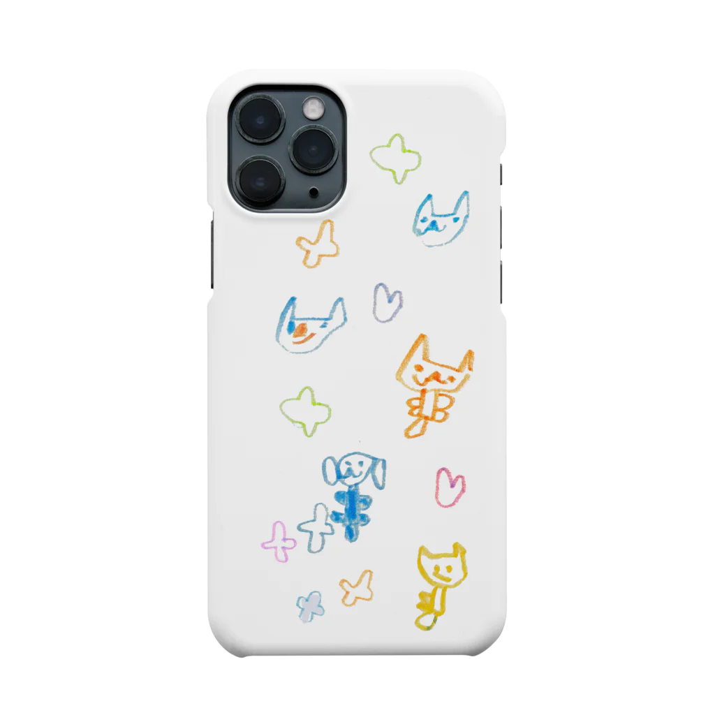 しろくまとツバメʕ•ᴥ•ʔ の５歳児ねこねこスマホケース Smartphone Case