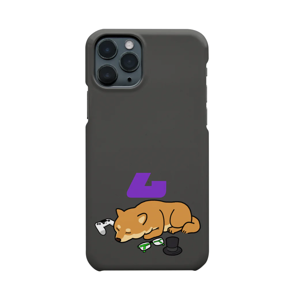 ムネオ@twitch　ファングッズの休憩中の柴犬系実況者　スマホケース（グレー） Smartphone Case