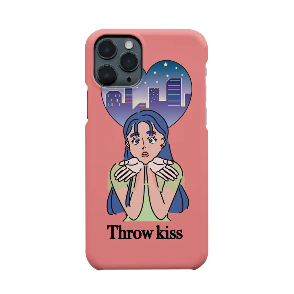 TSUKIKOU SHOP の投げキッスの女の子　スマホケース Smartphone Case