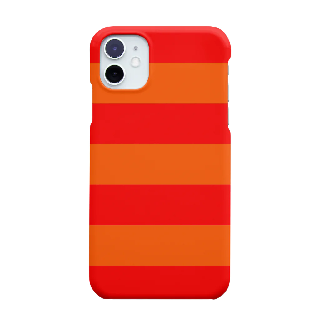 inazuma.co.jpのBorder Stripe (Orange × Red) スマホケース