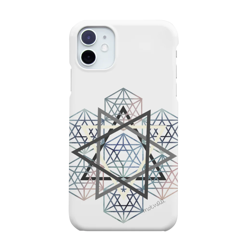 molcwalaのsix pointed star(white) スマホケース