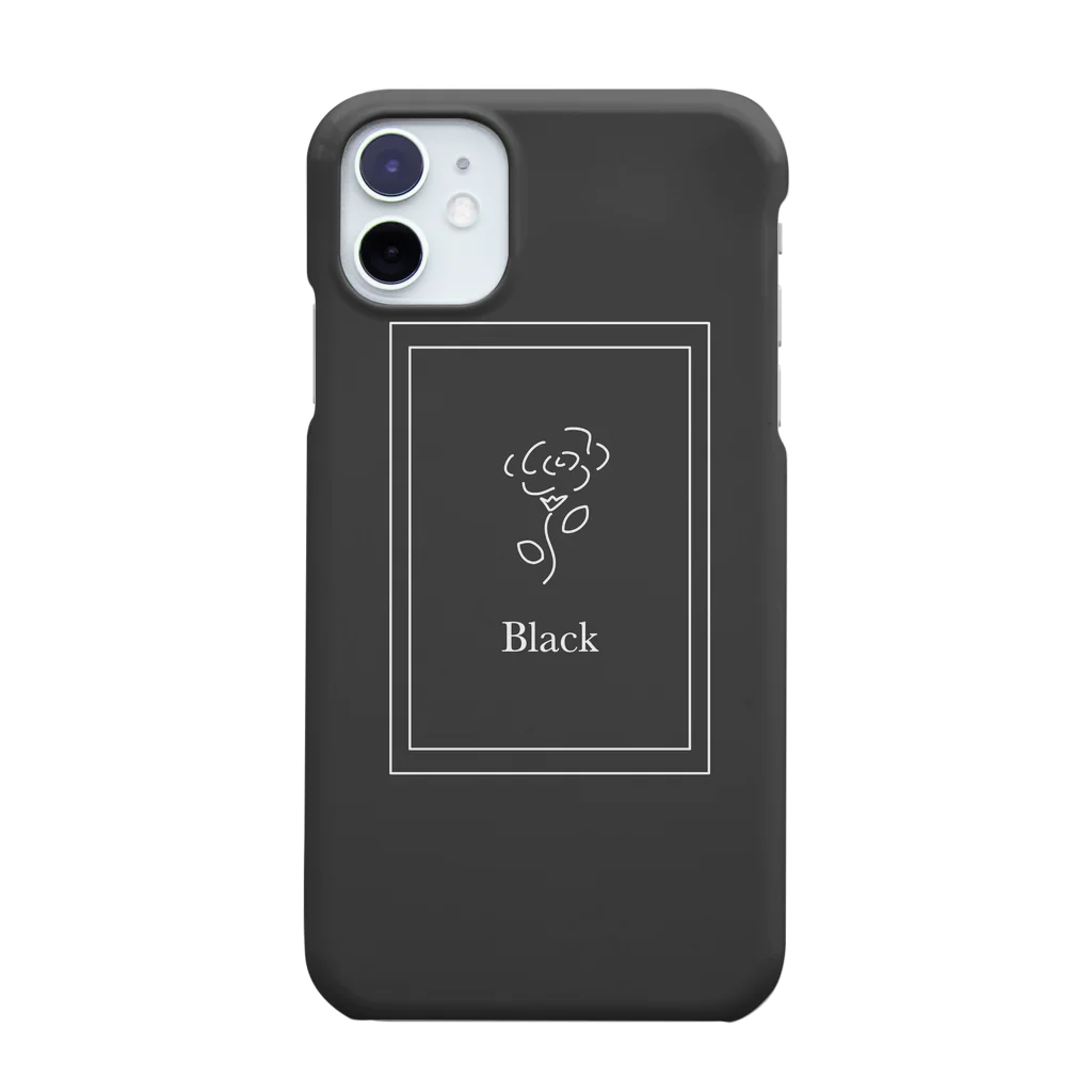 oshi colorの黒推し　一輪バラ② Smartphone Case