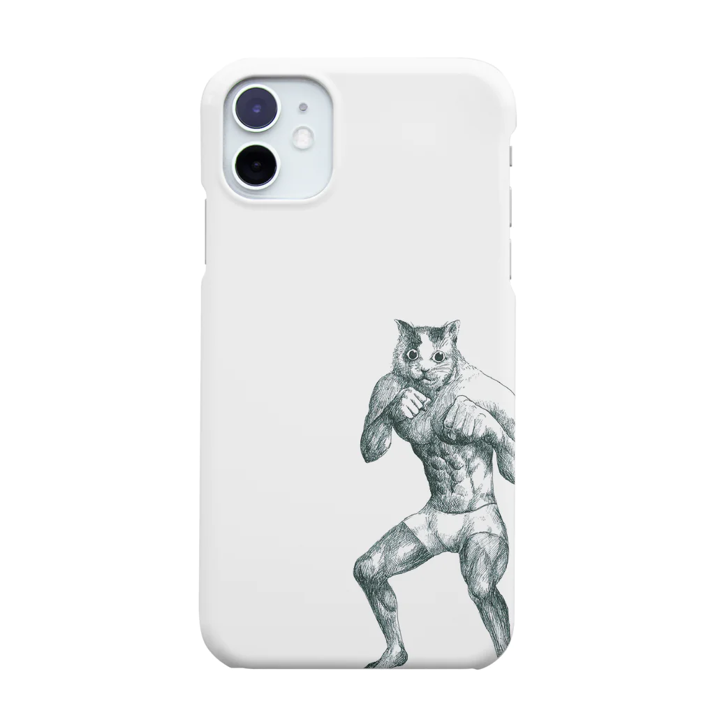 チモトのキモイグッズの猫パンチ iPhone11用ケース Smartphone Case