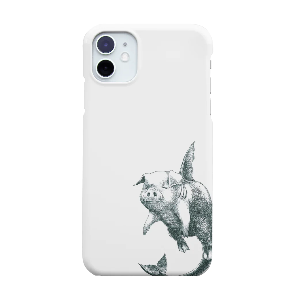 チモトのキモイグッズの魚肉 iPhone 11用ケース Smartphone Case