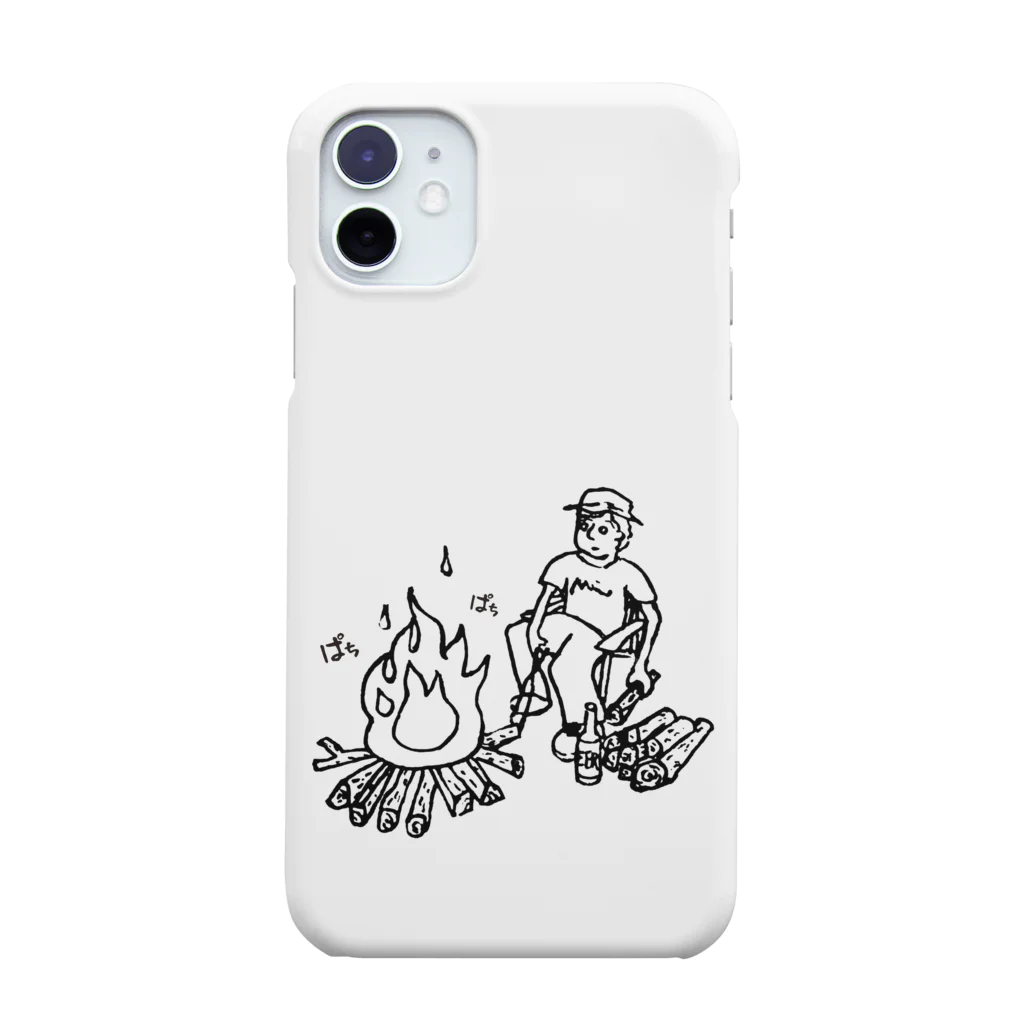 Too fool campers Shop!のたきび01(黒文字) Smartphone Case