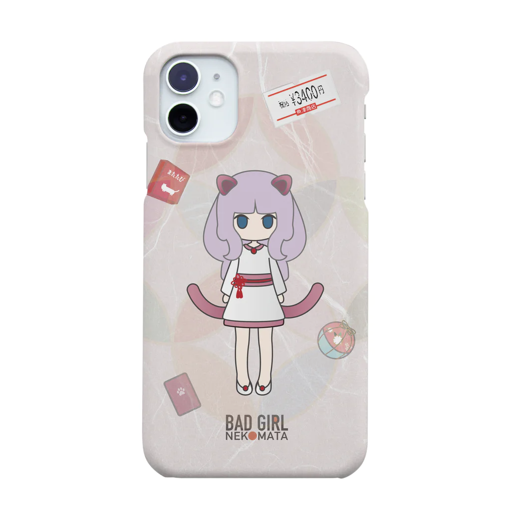 松や SUZURI店のBAD GIRL 猫またのスマホケース(新作) Smartphone Case