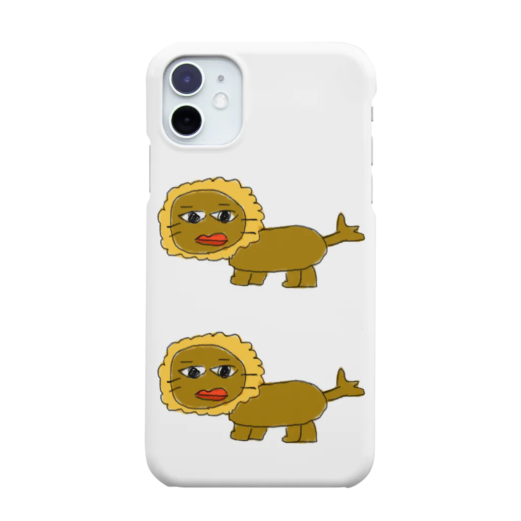 ヘンテコanimal　SHOPの面白動物ライオン Smartphone Case