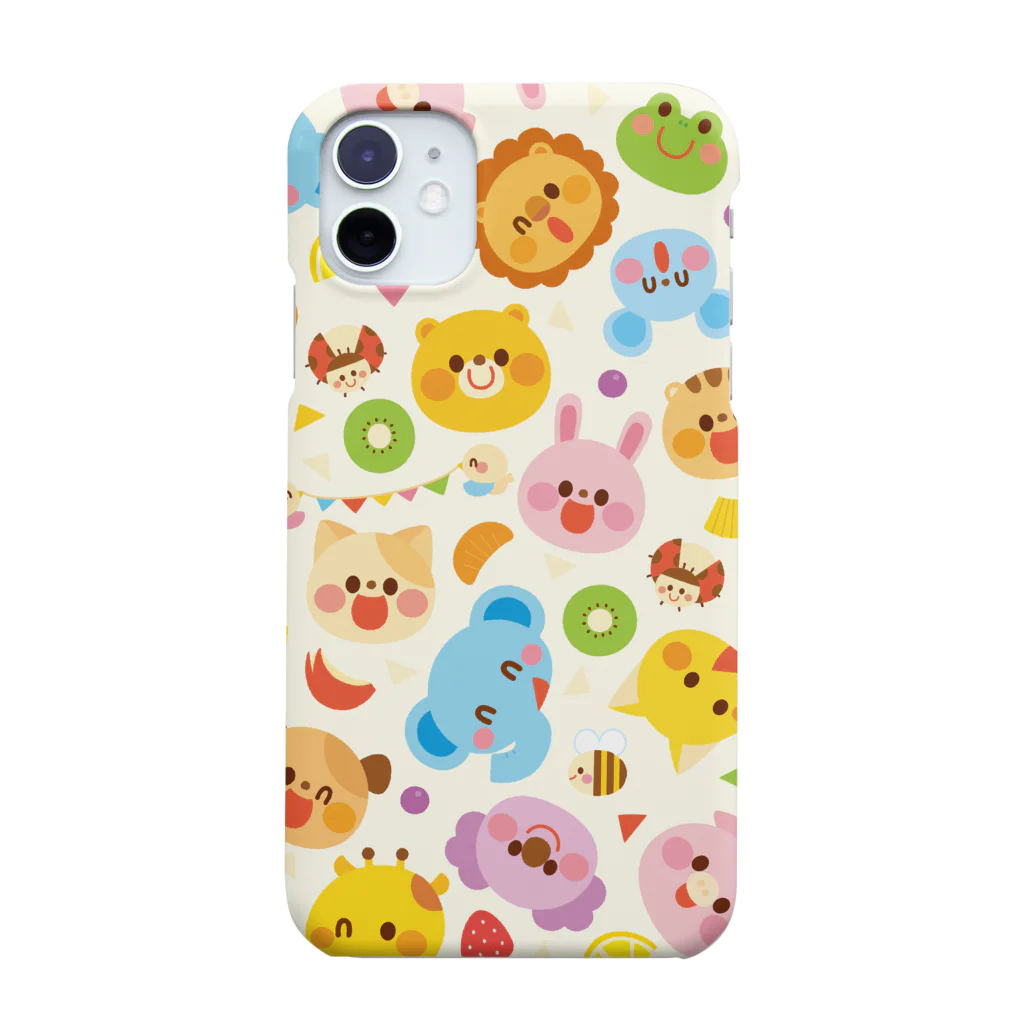 Illustrator イシグロフミカの動物たちとフルーツ Smartphone Case