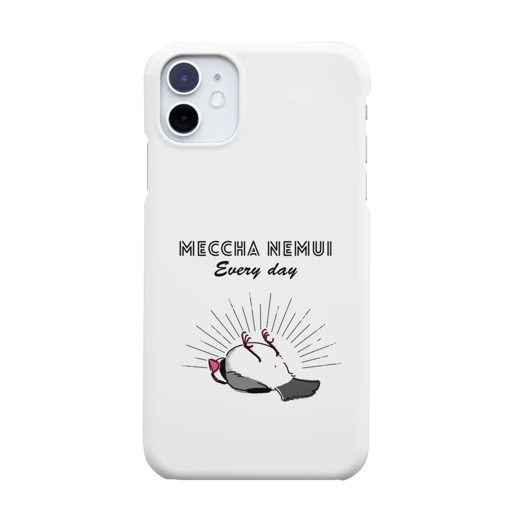 屋台 urukaのMECCHA NEMUI 文鳥 Smartphone Case