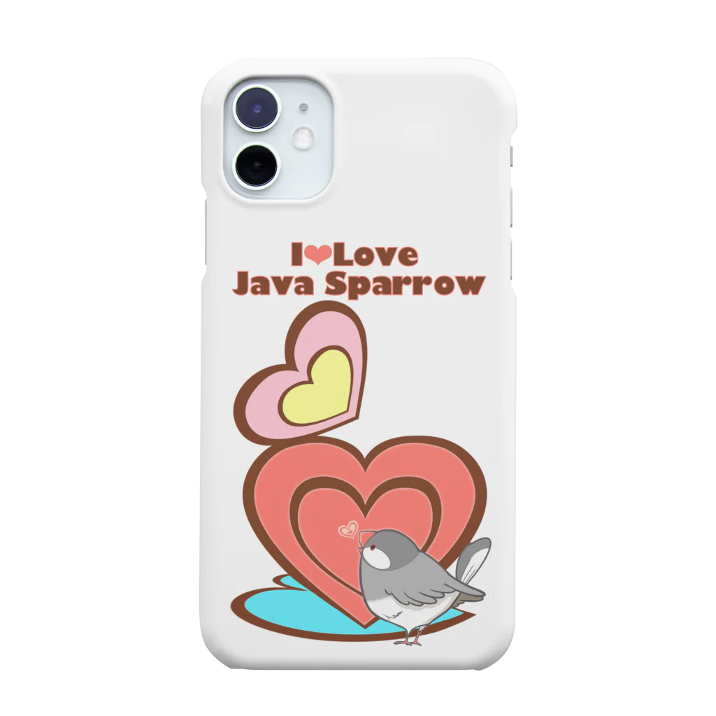 ゆ(　˙-˙　)ゆのI♡LOVEシルバー文鳥 Smartphone Case