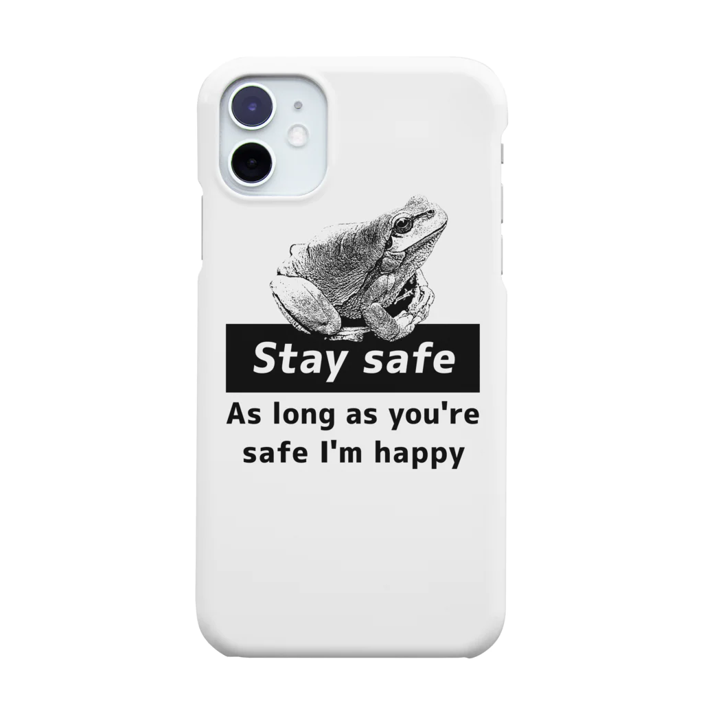 エモリノデザインのStay safe カエル スマホケース