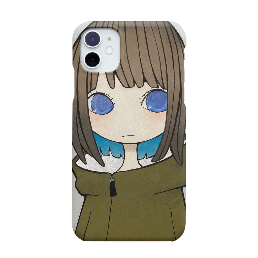 絵の具と女の子の今日も寒いね Smartphone Case