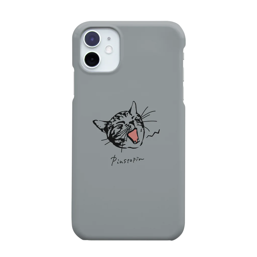 PinstapinのPinstapin あくび しっぶいグレー Smartphone Case