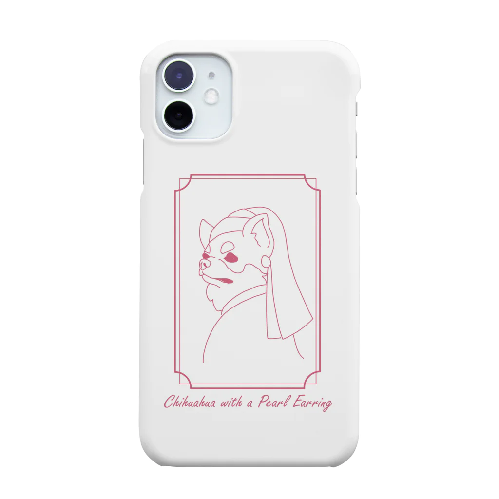 matsutsukiの真珠の耳飾りのチワワ Smartphone Case