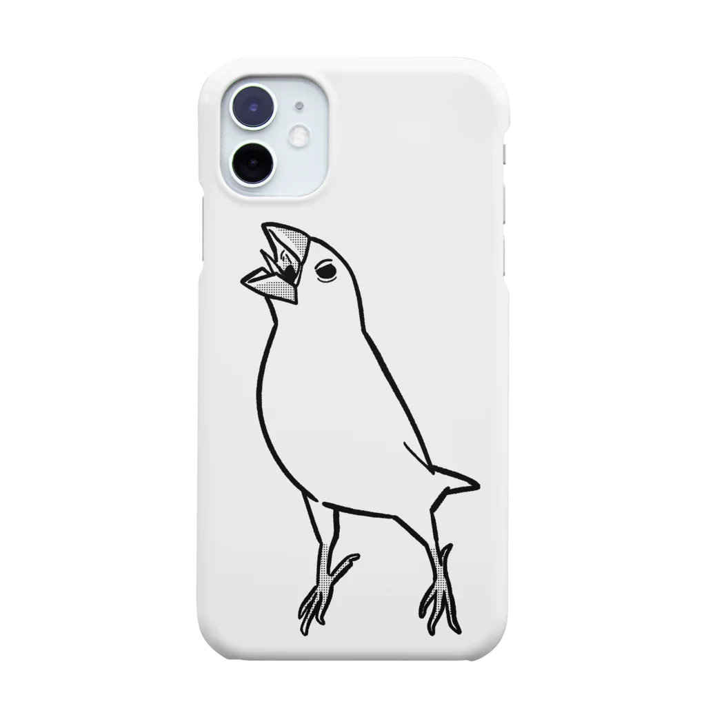 たかはらのチンピラ白文鳥 スマホケース