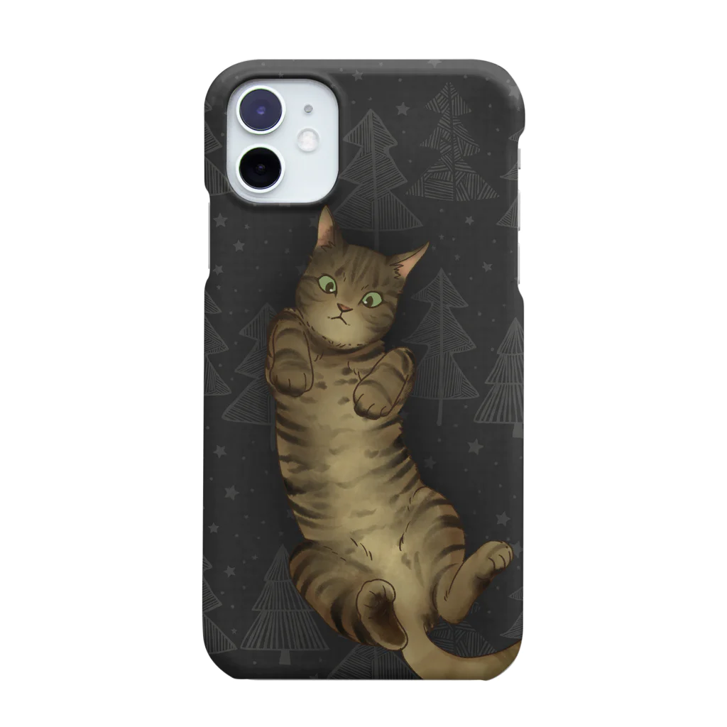 manaのいつでも「猫と」一緒/グレー Smartphone Case