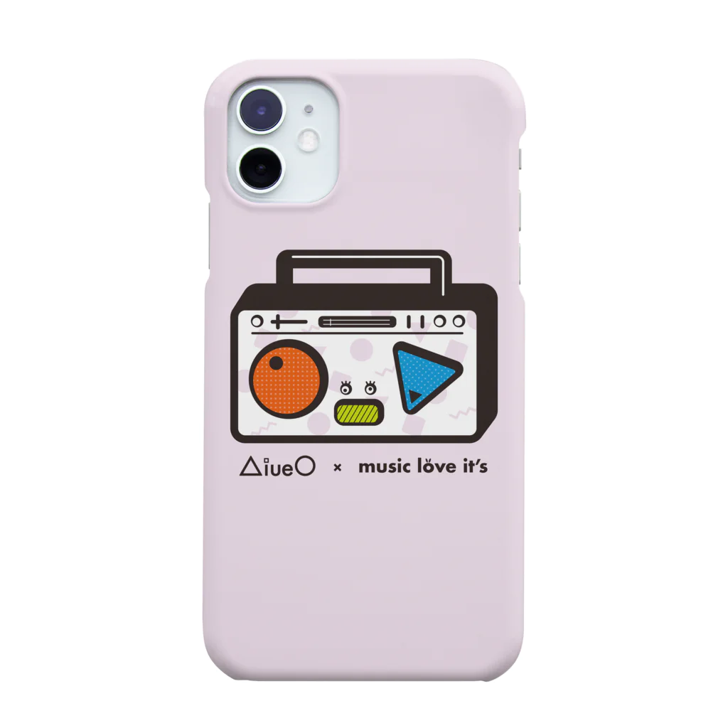 ラビッツマーケット＠音楽メディアの公式グッズのAiueO×ミューラビコラボ（ラジカセ・ピンク） Smartphone Case