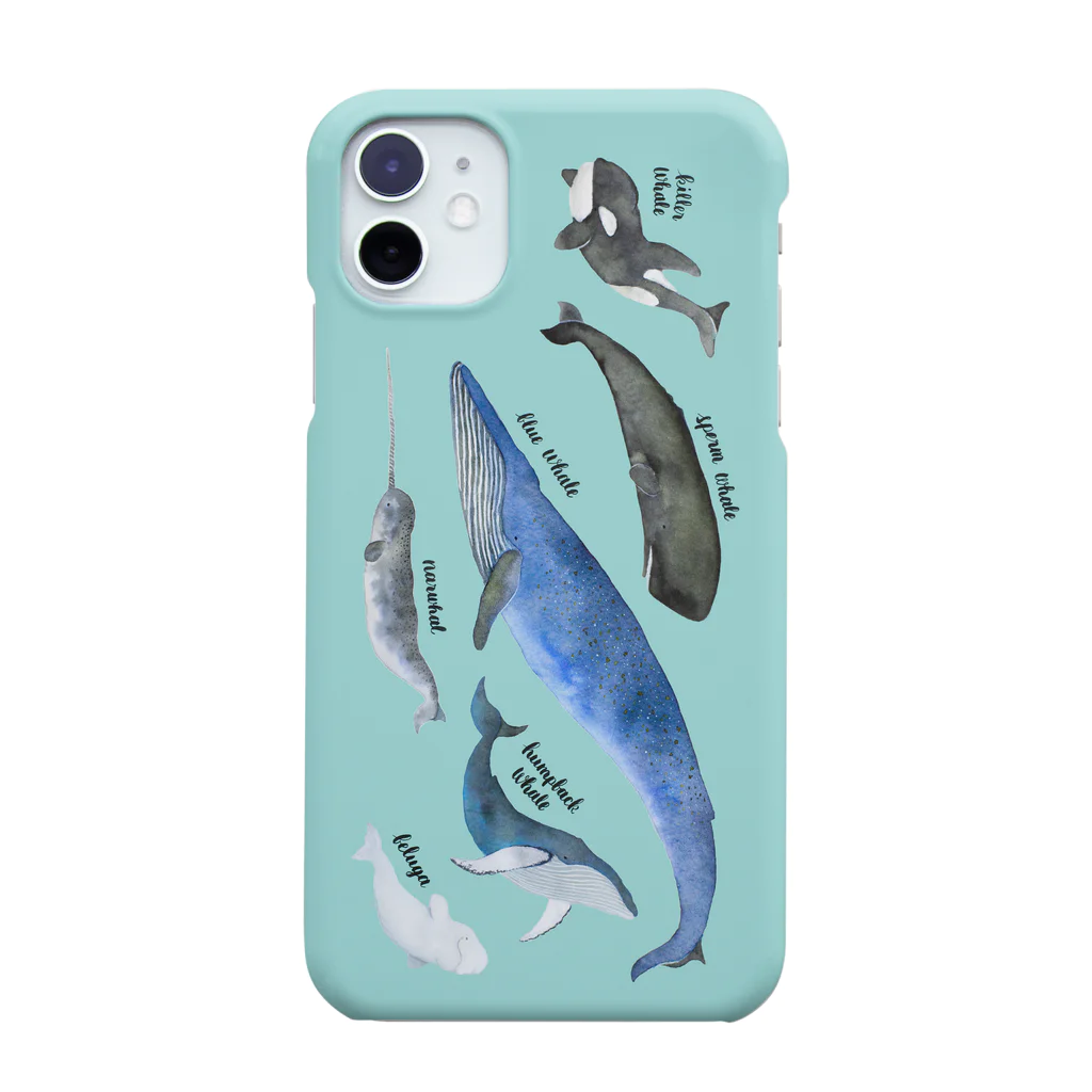 uminomadoのクジラまみれ iPhone11・12用 Smartphone Case