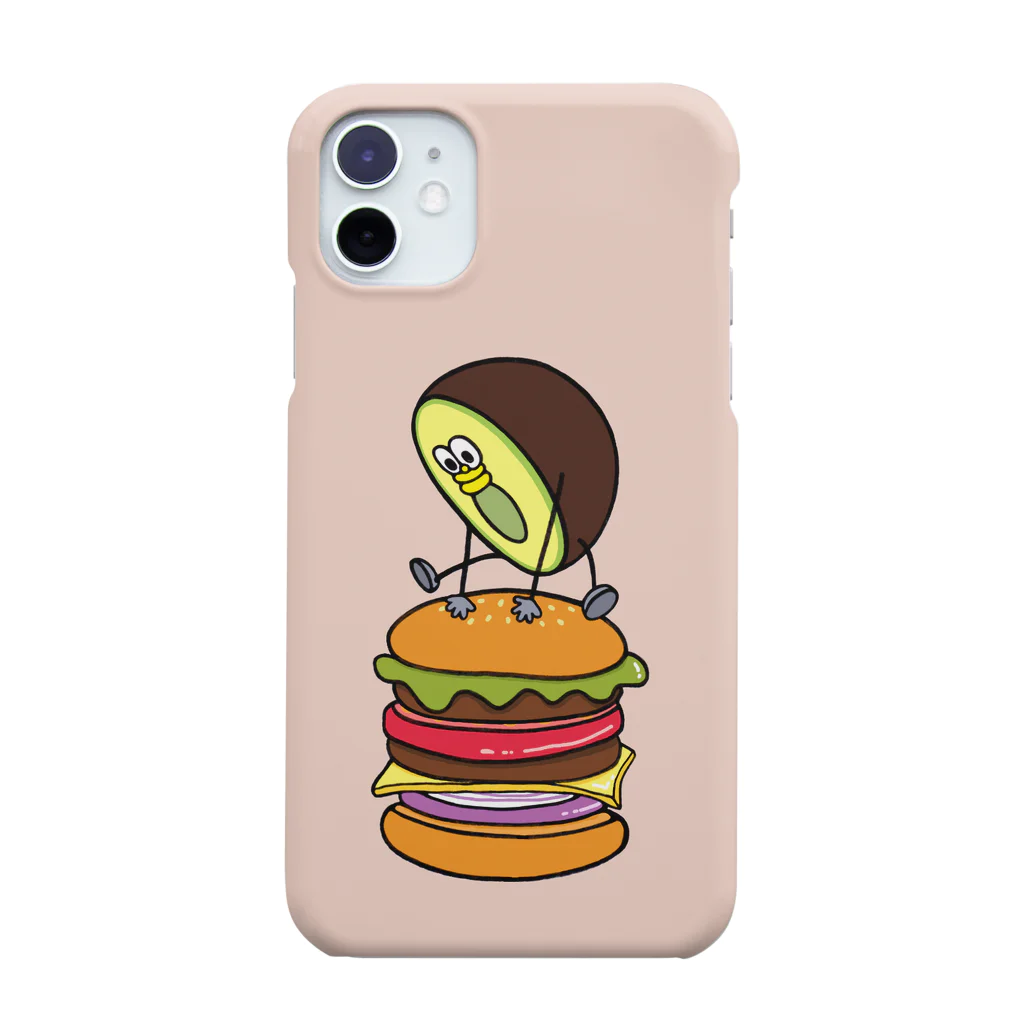 AVOCADO FAMILYのアボカドハンバーガー スマホケース