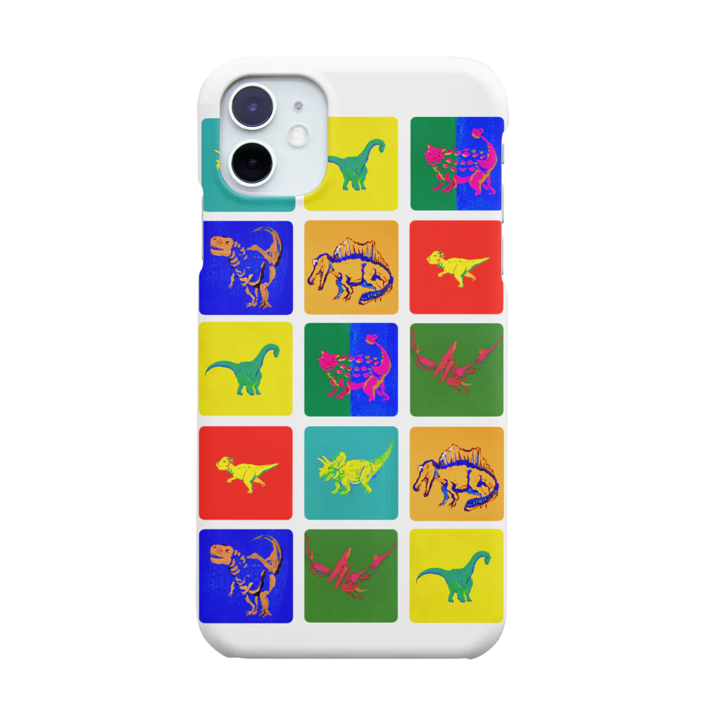 ちょっとマニアックな恐竜アートグッズ博物館のカラフルきょうりゅう Smartphone Case