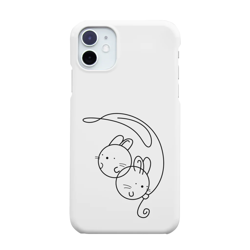 玉狛(たまこま)の玉うさぎ（モノクロ） Smartphone Case