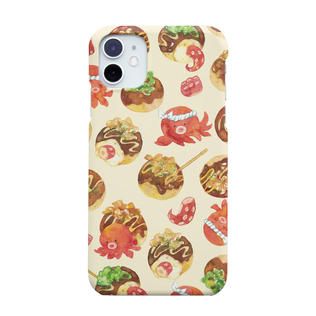 さとろくのたこ焼き柄iPhoneケース Smartphone Case