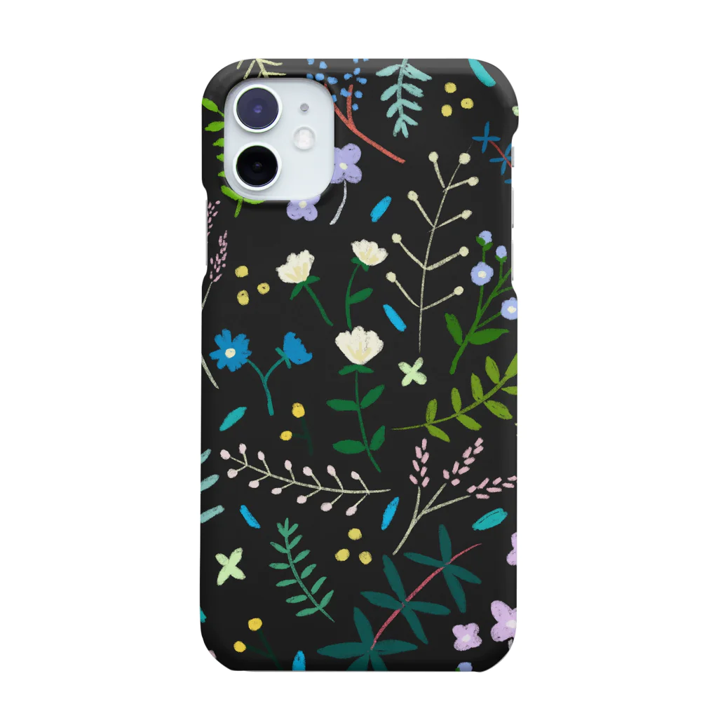 hananoの花野青(ブラック) Smartphone Case