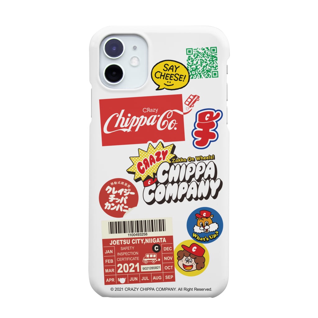 ステッカーぺたぺた風ケース Iphone11サイズ クレイジーチッパカンパニー Crazy Chippa Company のスマホケース Iphoneケース 通販 Suzuri スズリ
