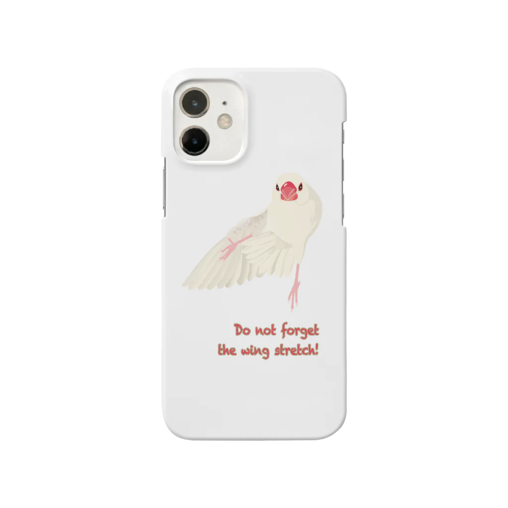 文鳥中心のDo not forget  the wing stretch!（ダーク用） Smartphone Case