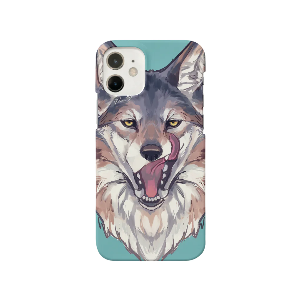 WAWOOMのべろ狼青 Smartphone Case
