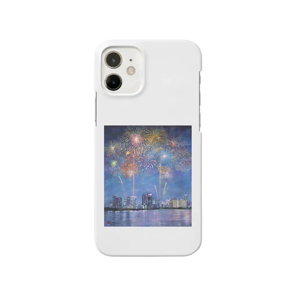 井上晴雄　絵画グッズコーナーの大阪の花火と夜景 Smartphone Case