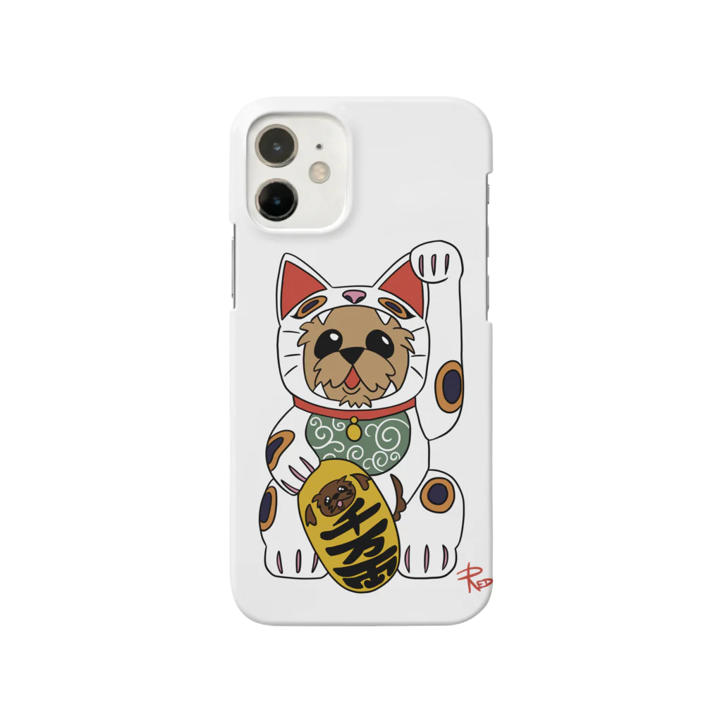 Red & Gold in USAの幸運を呼ぶ　招き猫だワン🐾 Smartphone Case