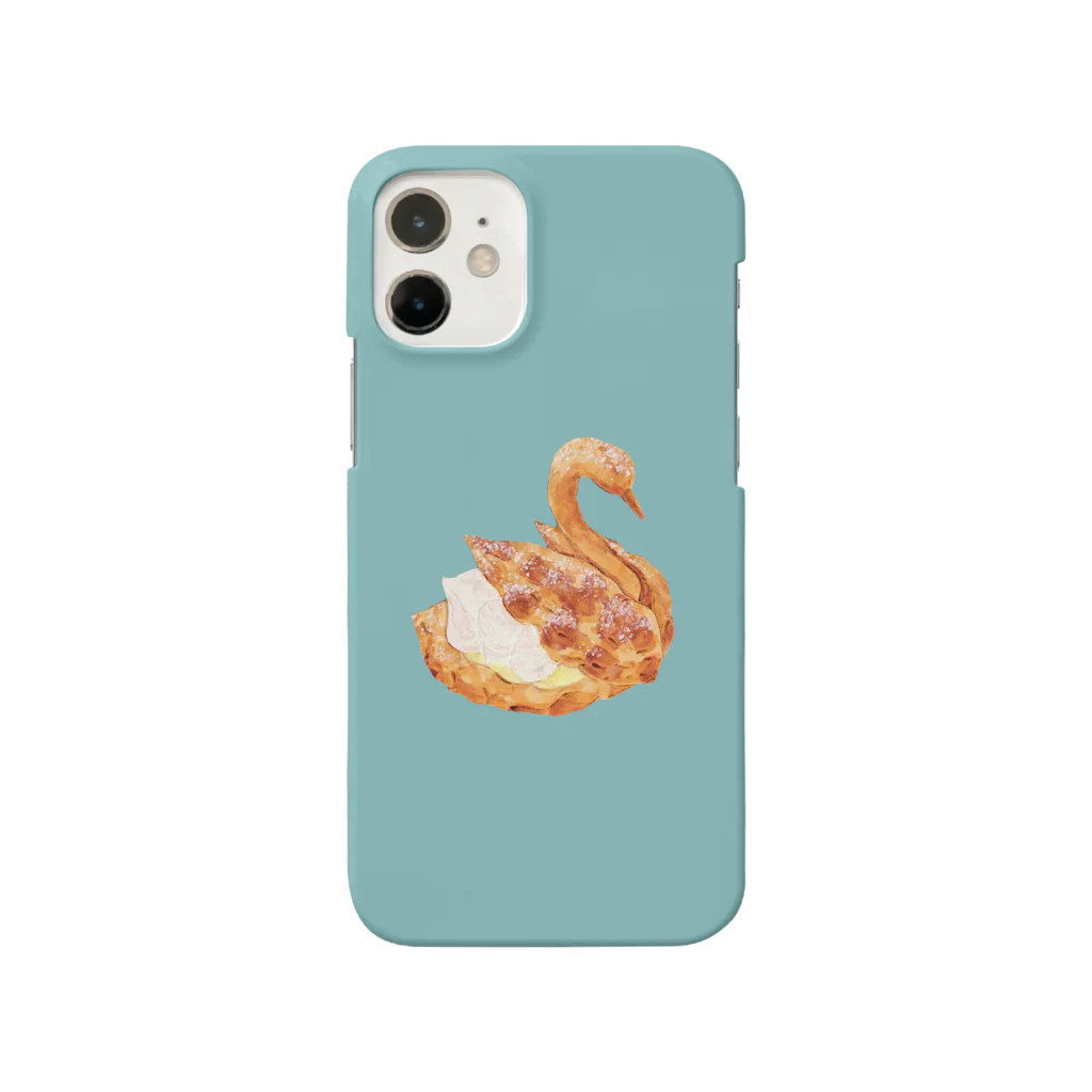 CAKES & ALE decodesignのスワンのシュークリーム（ICE BLUE） スマホケース