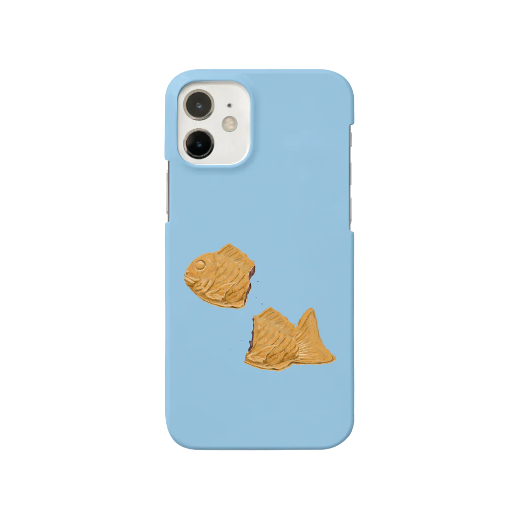 THE世界図案室 familyのお父ちゃんたい焼きライトブルー Smartphone Case