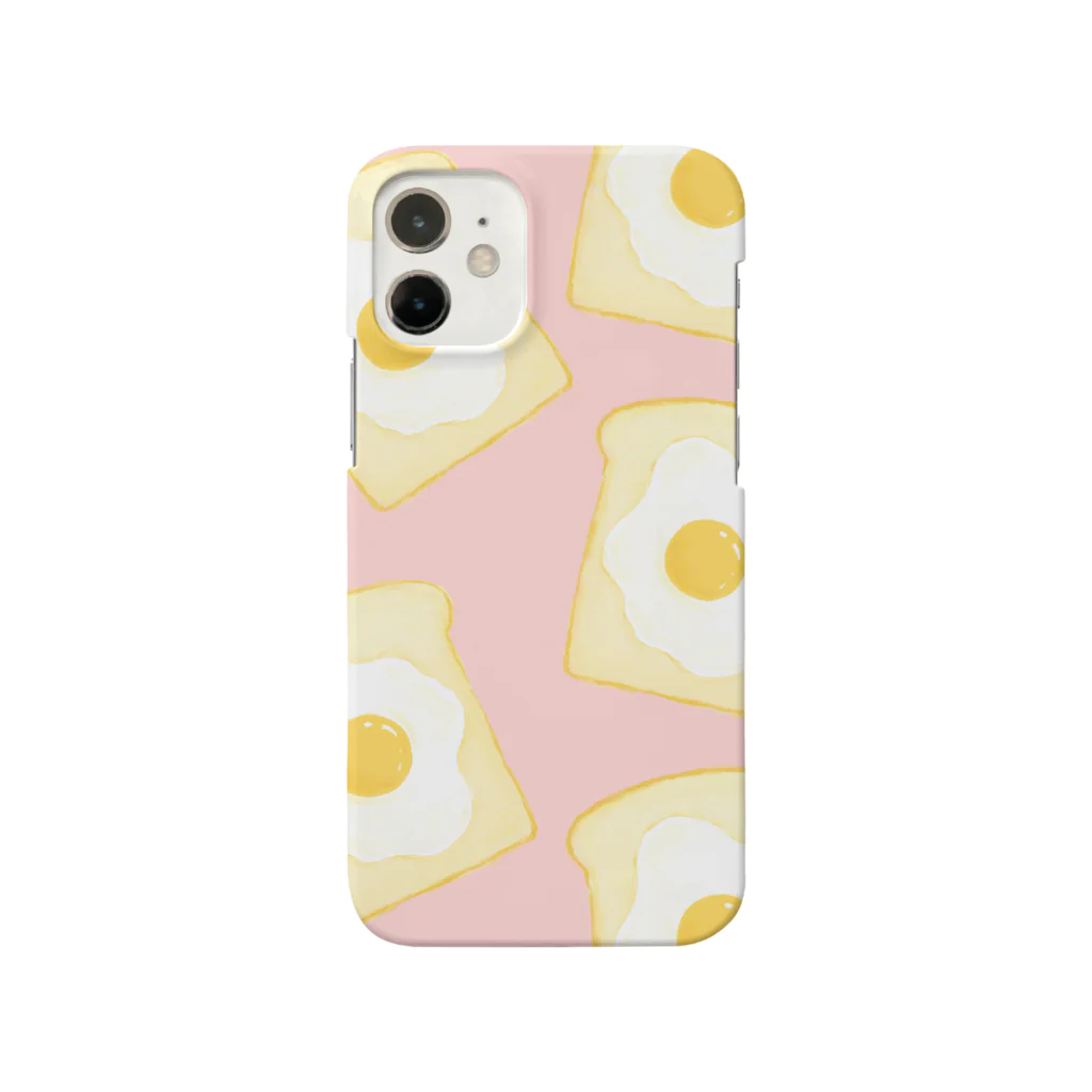 omochi.のおみせ🌼の目玉焼きトースト(ピンク) Smartphone Case