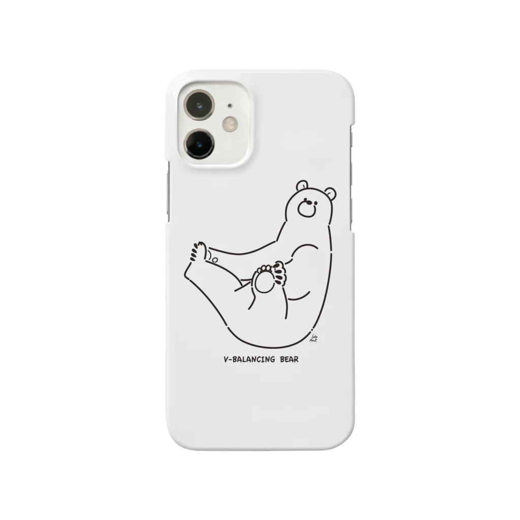 サトウノリコ*のV字バランスするクマ(くろ) Smartphone Case