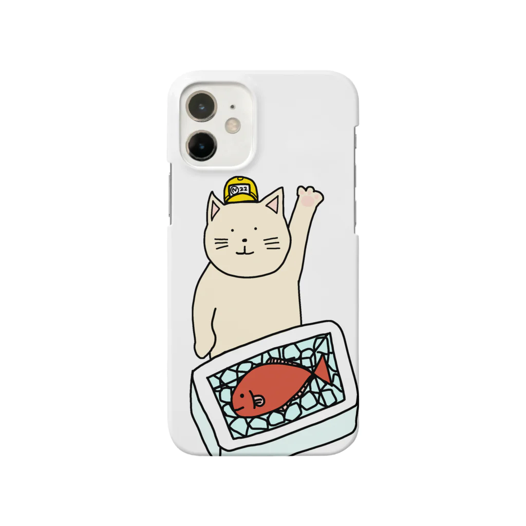 ＋Whimsyの魚市場ねこ スマホケース