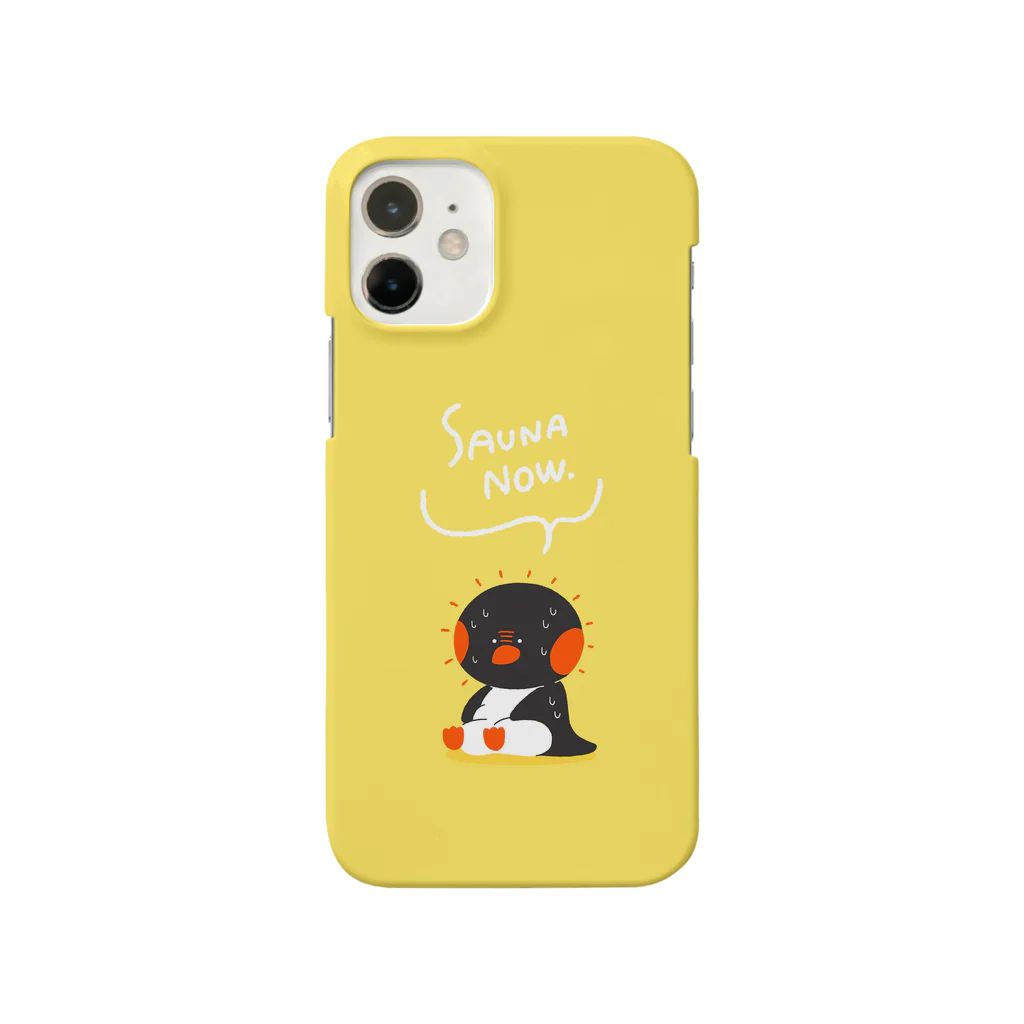 くりん@イラストレーターのサウナーペンギン「SAUNA NOW」 Smartphone Case