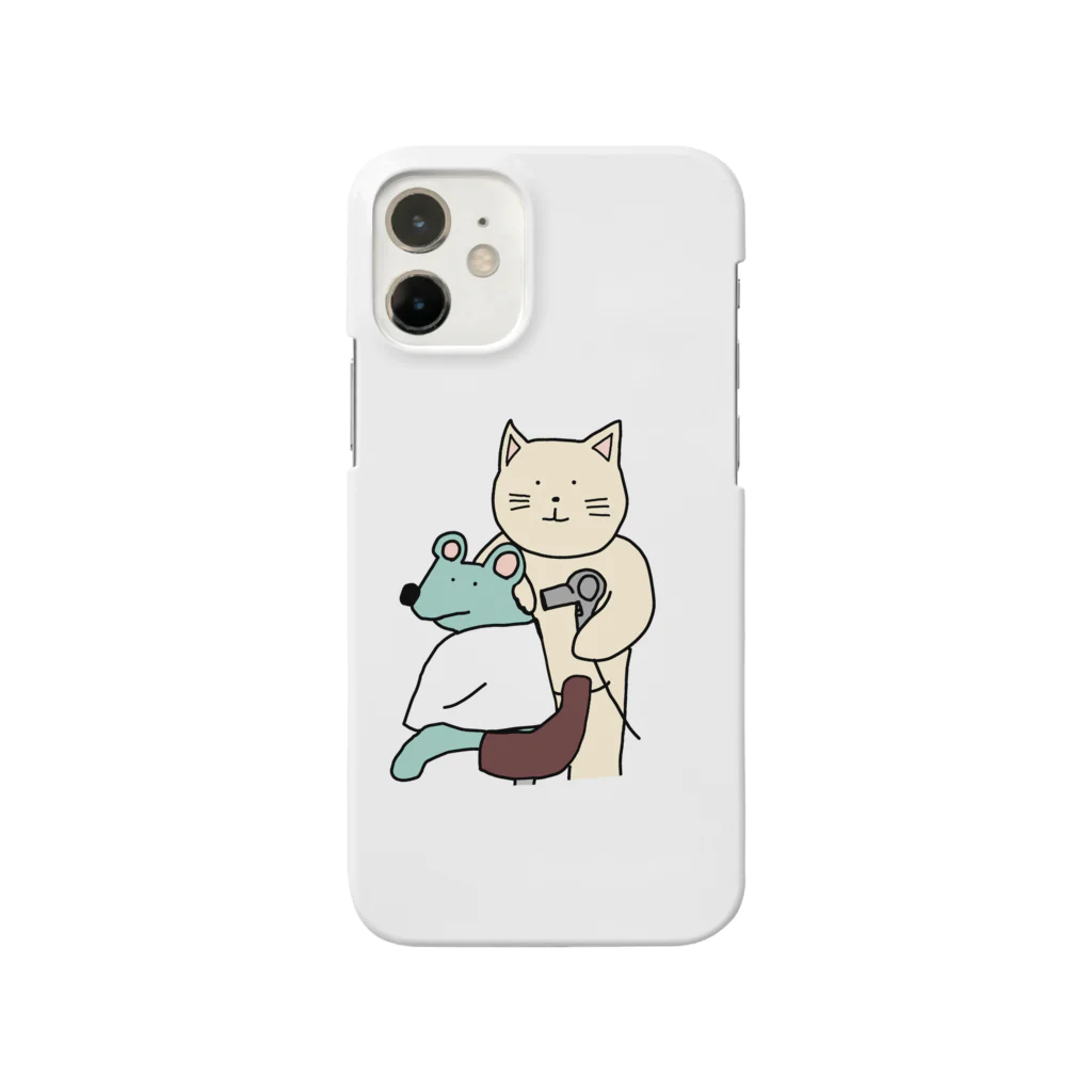 ＋Whimsyの美容師ねこ スマホケース