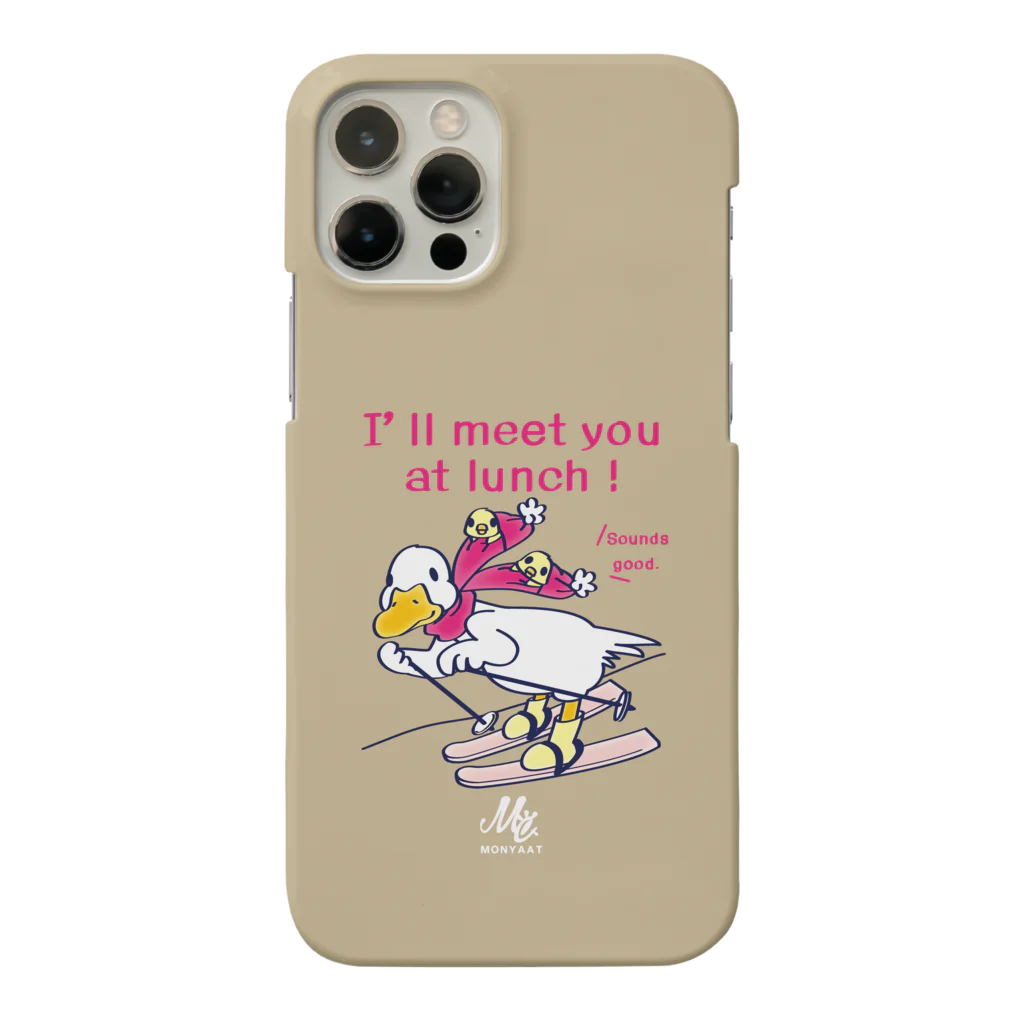 イラスト MONYAAT のあひるのおひるさんのスキーＣ*ブラウン Smartphone Case