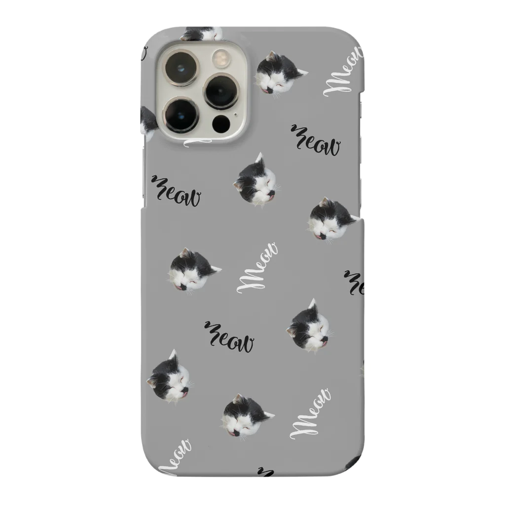 まるいねこのmeow ～白黒猫～ Smartphone Case