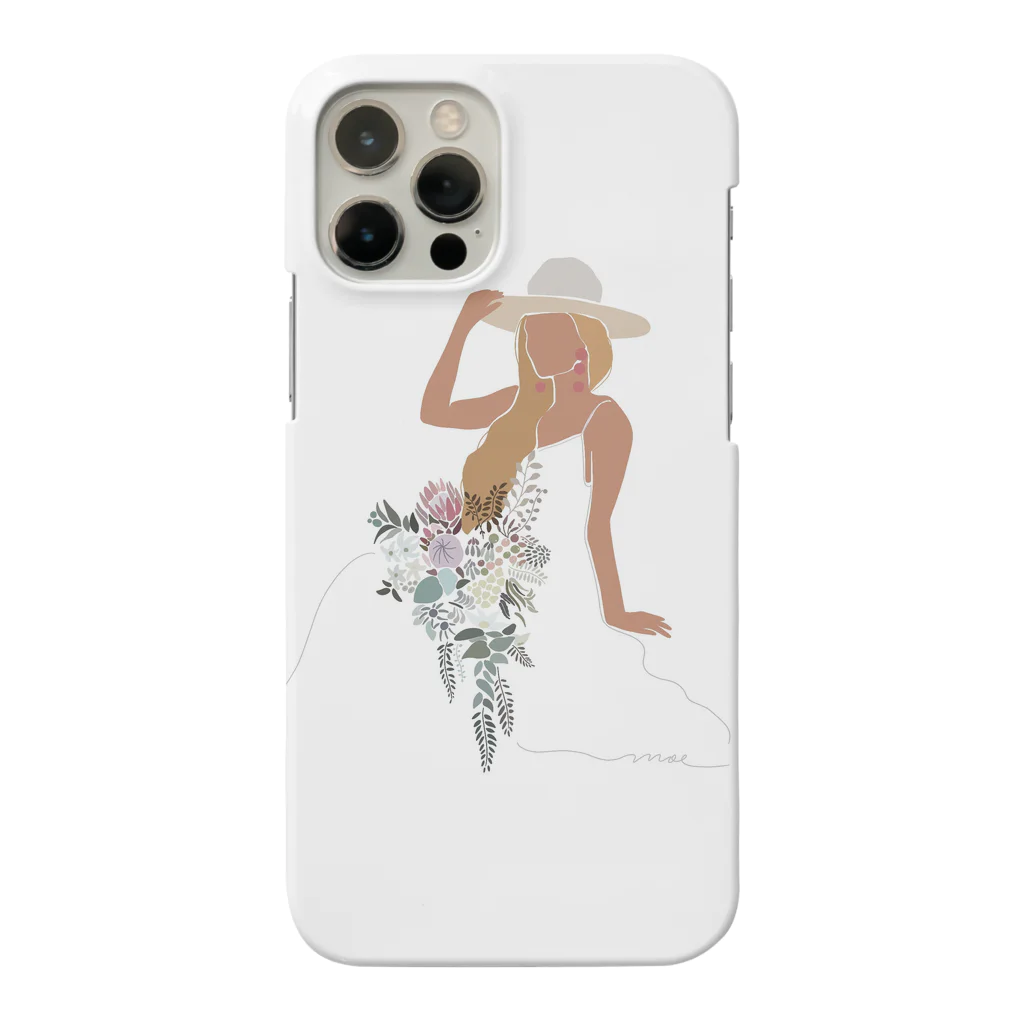 moe.のお花と未来を見つめる女性 Smartphone Case