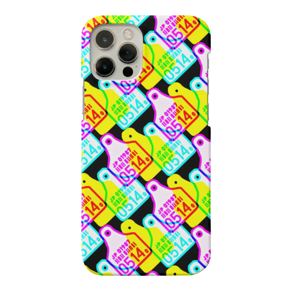 あものポップな耳標ちゃん(黒) Smartphone Case