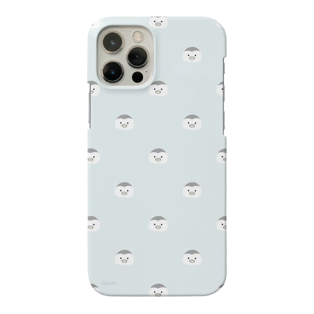 colom-dogsのペンギン.iPhoneケース.【COLOM.コロ。】ライトブルー Smartphone Case