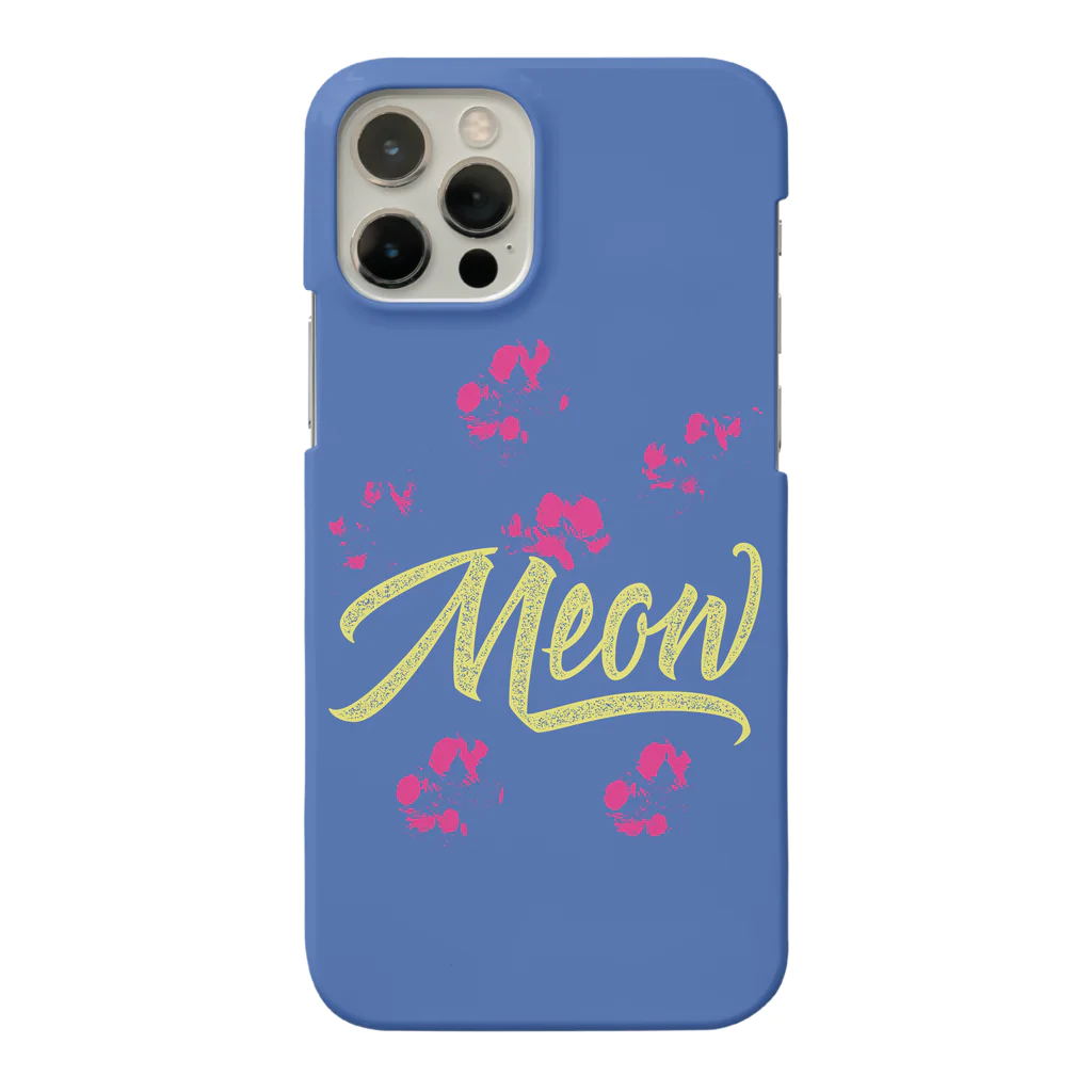 morecolorfulの『Meow』ブルー スマホケース