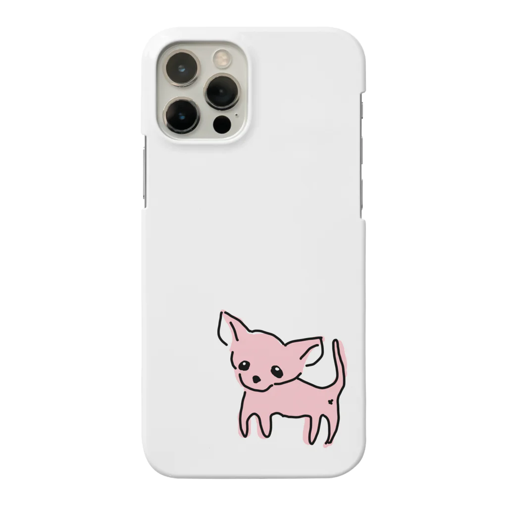 akane_art（茜音工房）のゆるチワワ（ピンク） Smartphone Case