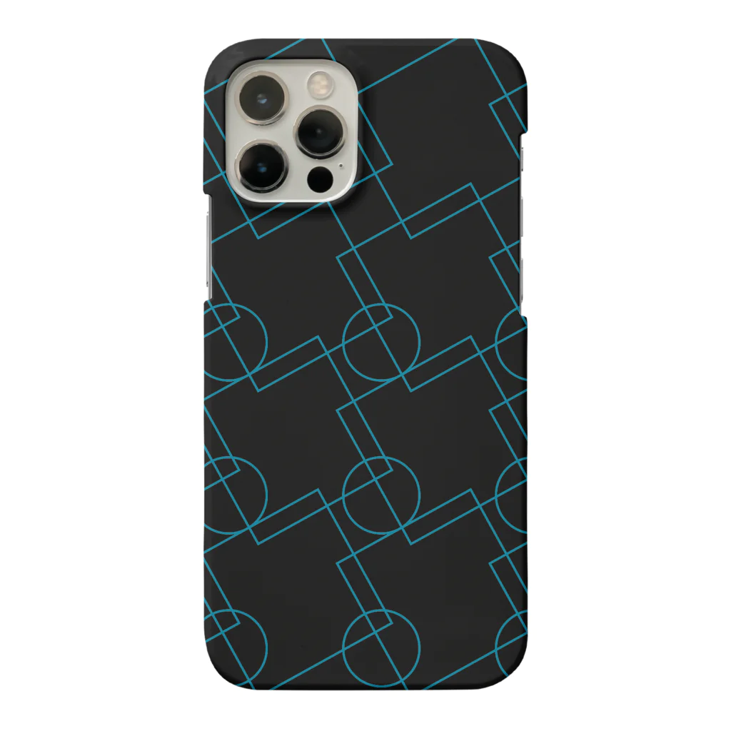 dotmillisのRectCircleRotationBlack スマホケース