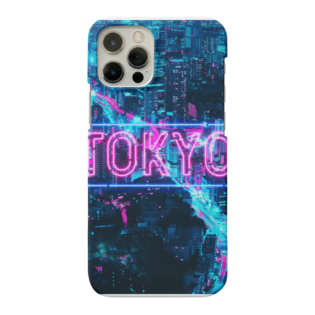 CapybaracoupleのSynthwave 東京夜景 Smartphone Case