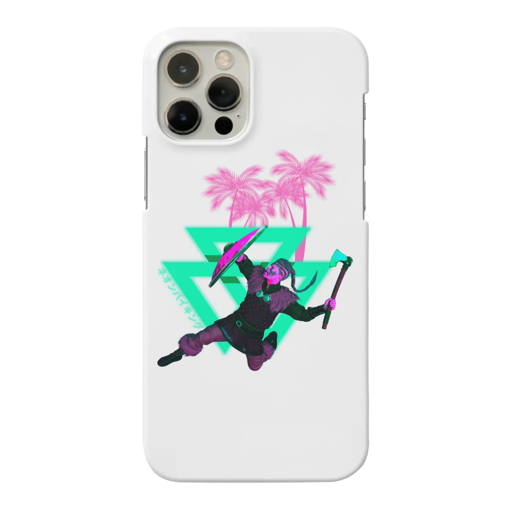 Vibin Designsのバイキングラグナーネオンヴェイパーウェイヴ  Smartphone Case