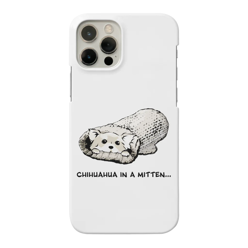 犬グッズの店しえるぶるーのミトンに入ったチワワ(クリーム) Smartphone Case